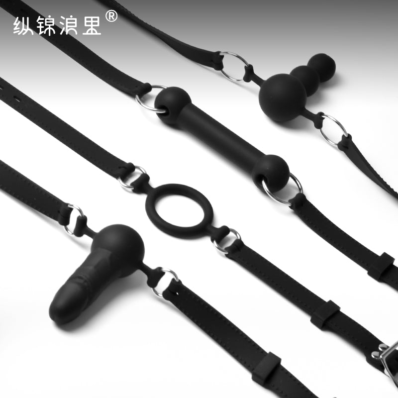 SM silicone mouth ball mouth plug saliva ball deep throat gag couple sex toys a variety of styles to choose from