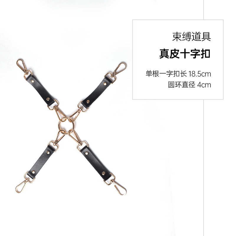SM Fun Supplies Cross Buckle Chain Traction Dog Chain Binding Binding Master Slave Flirting Toy Accessories