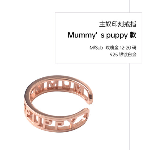 SM Ring 925 Sterling Silver Material Unisex Shame Revealing Master Slave Couple Commemorative Gift
