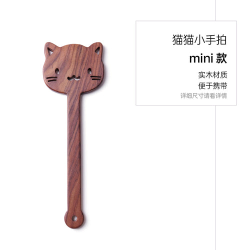 SP Tool Mini Cat Solid Wood Small Hand Clap Rattle Warning Punishment Toy