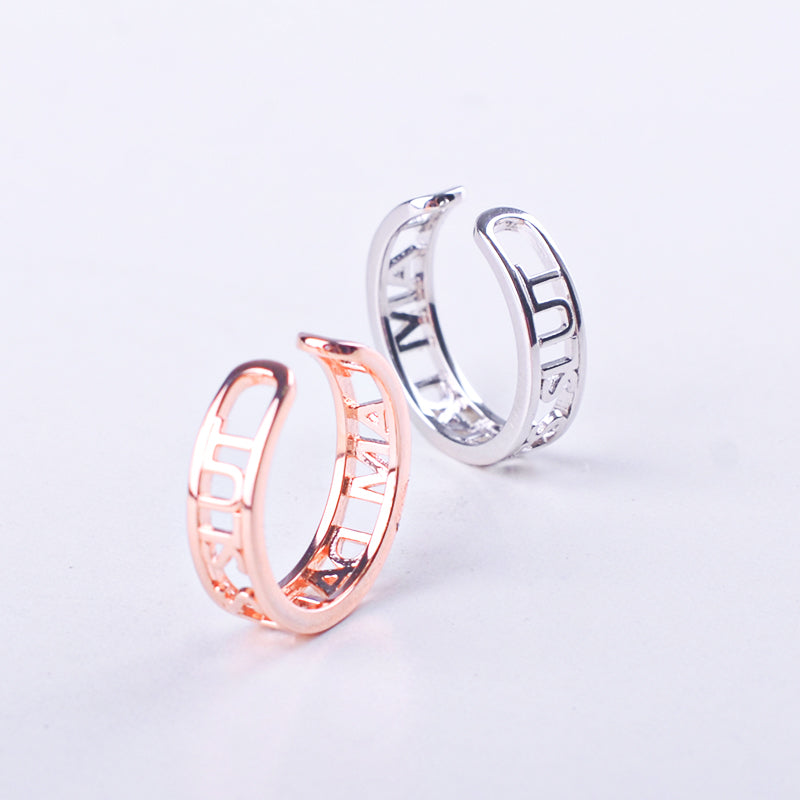 SM Ring 925 Sterling Silver Material Unisex Shame Revealing Master Slave Couple Commemorative Gift