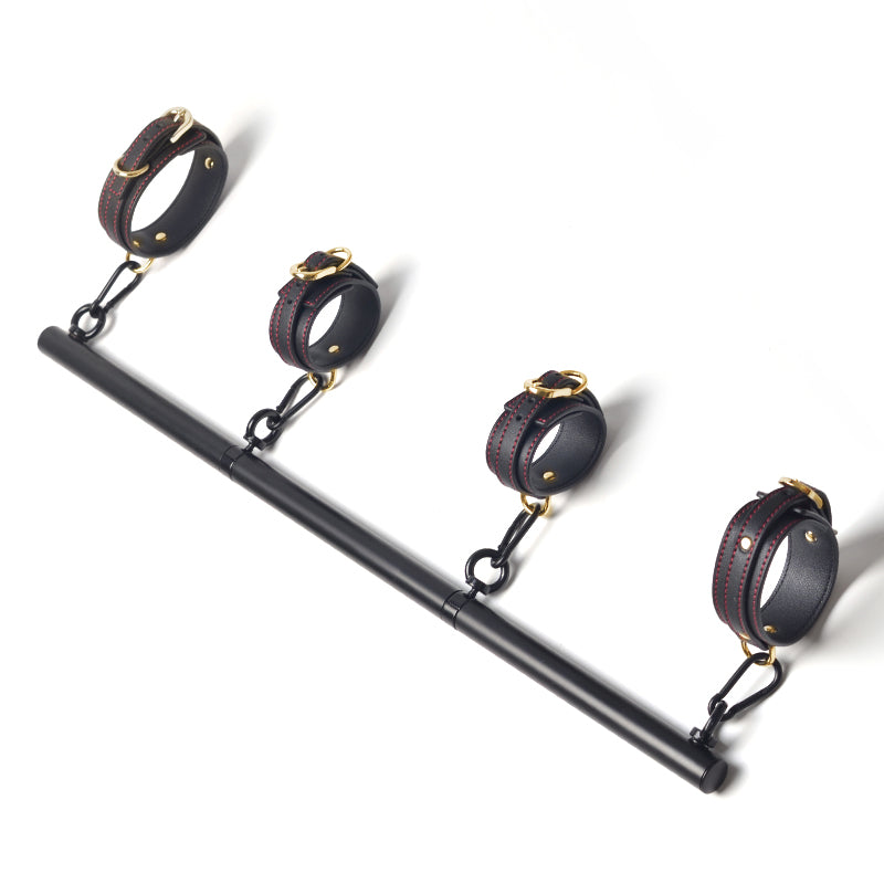 SM metal leg splitter with a fixed and binding frame to constrain sexual toys