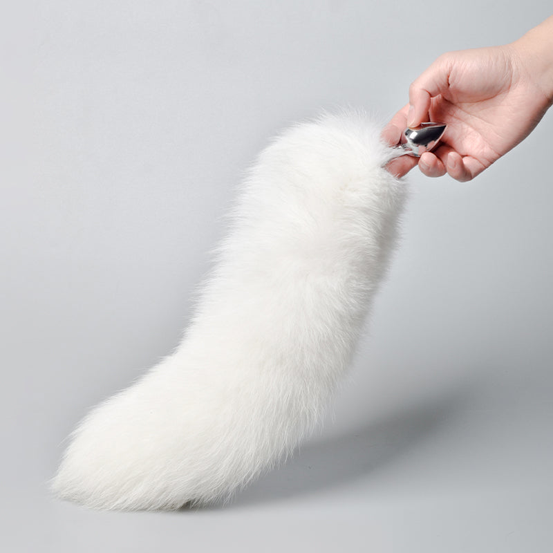 Sm real fox fur tail detachable anal plug adult products cospaly role-playing shame exposed