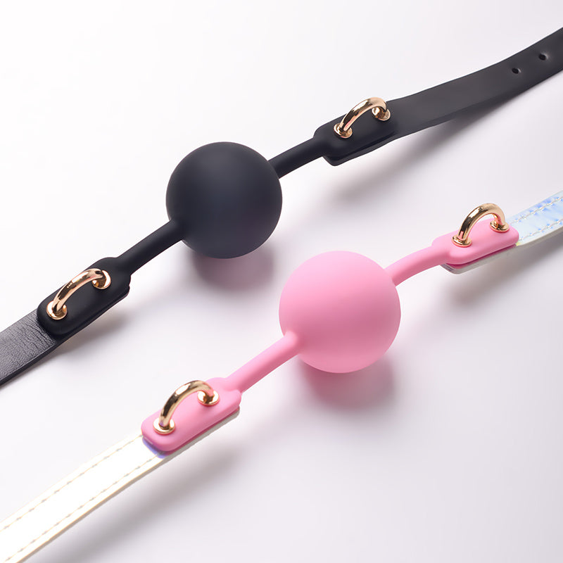 SM rainbow candy mouth ball mouth plug silicone saliva ball slave girl gag punishment props sex toys