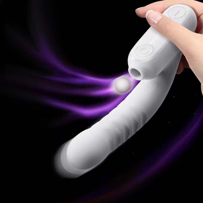 Gently massage the telescopic cannon, insert the vibrator, suck the clitoris and stimulate the G-spot sex toys.